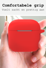 BASEY. BASEY. Siliconen Hoesje Voor Apple AirPods 4 - Rood