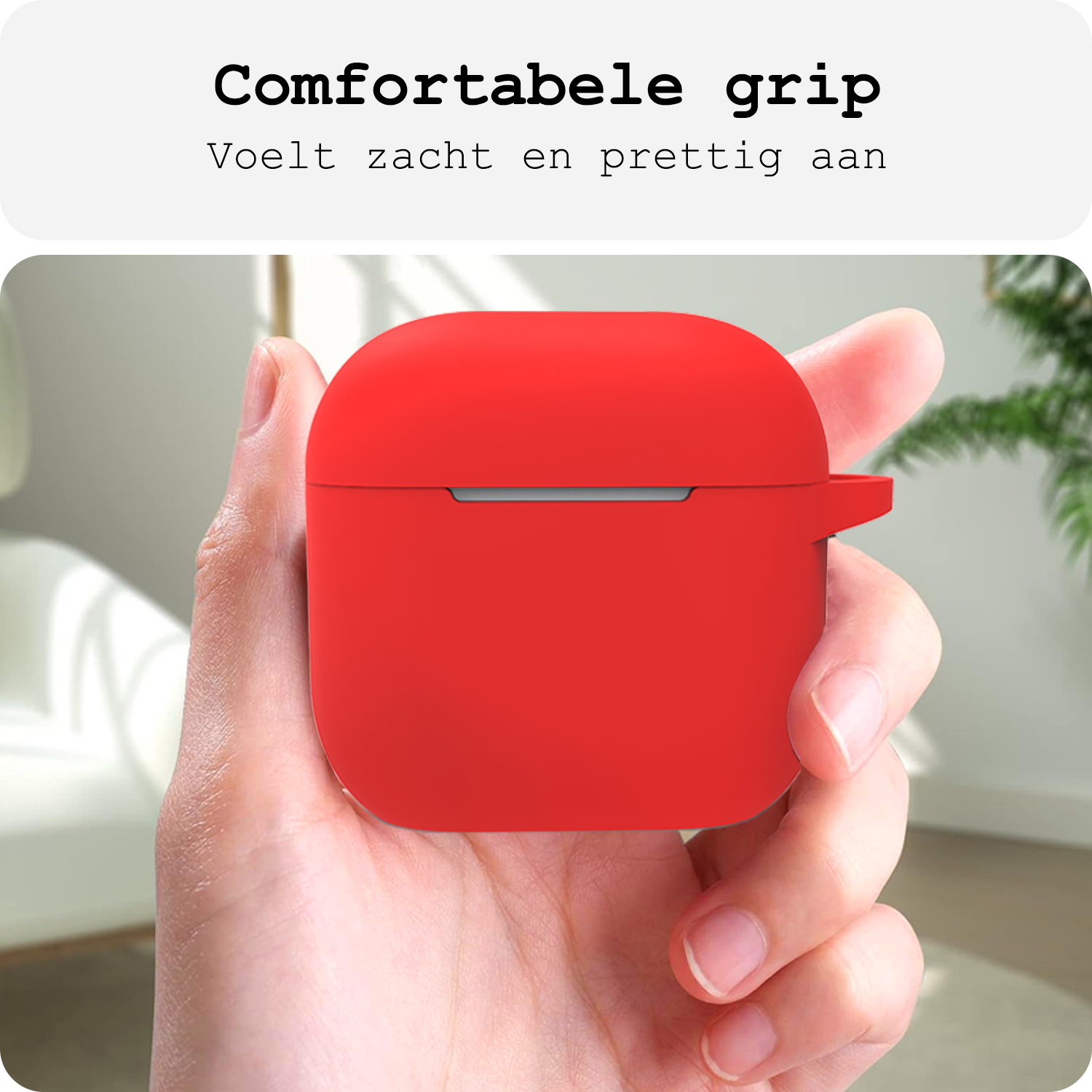 BASEY. BASEY. Siliconen Hoesje Voor Apple AirPods 4 - Rood
