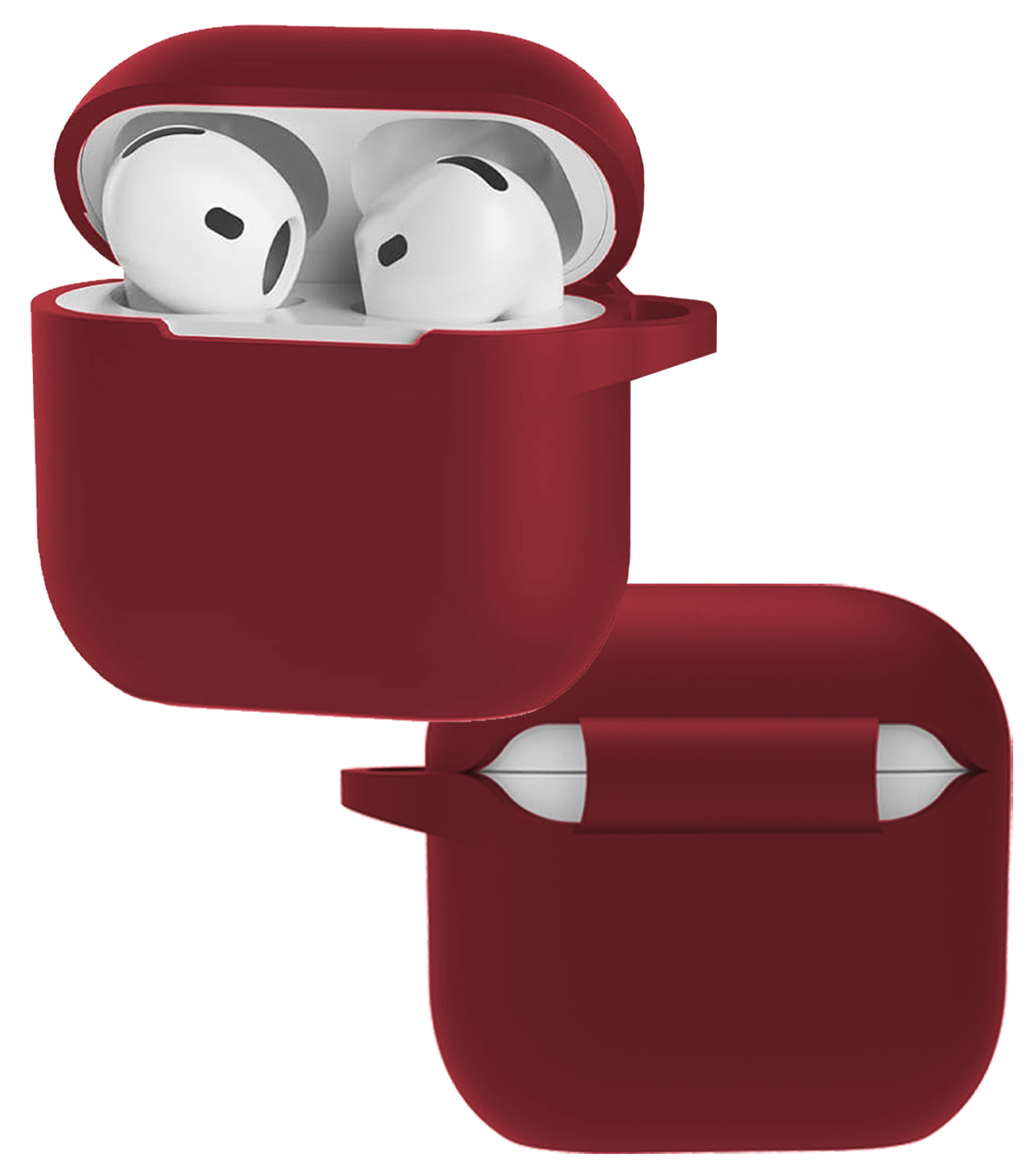 NoXx NoXx Siliconen Hoesje Voor Apple AirPods 4 - Donkerrood