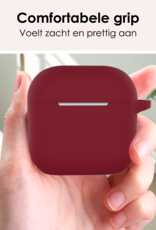 NoXx NoXx Siliconen Hoesje Voor Apple AirPods 4 - Donkerrood