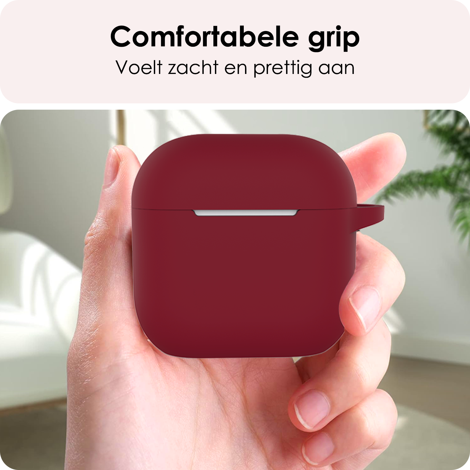 NoXx NoXx Siliconen Hoesje Voor Apple AirPods 4 - Donkerrood