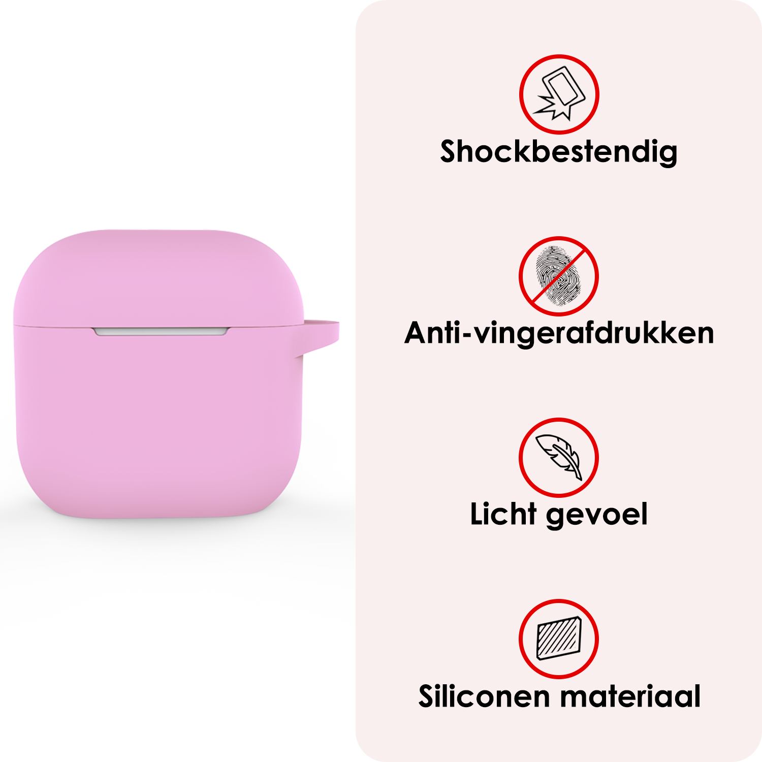 NoXx NoXx Siliconen Hoesje Voor Apple AirPods 4 - Flamingo