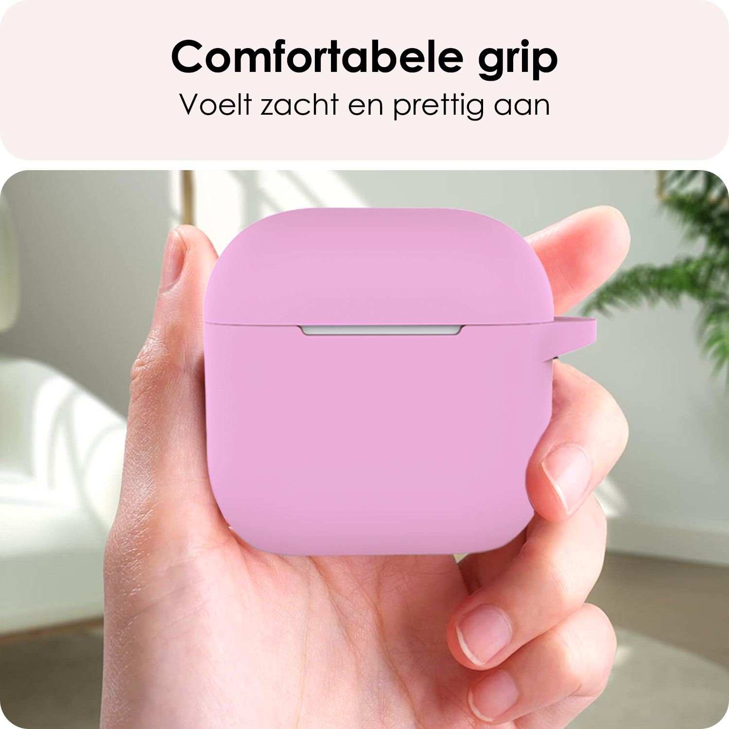 NoXx NoXx Siliconen Hoesje Voor Apple AirPods 4 - Flamingo