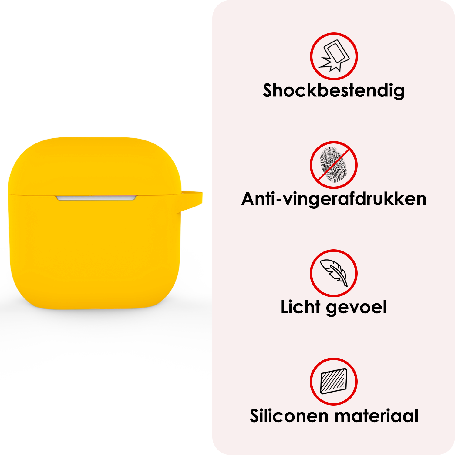 NoXx NoXx Siliconen Hoesje Voor Apple AirPods 4 - Geel