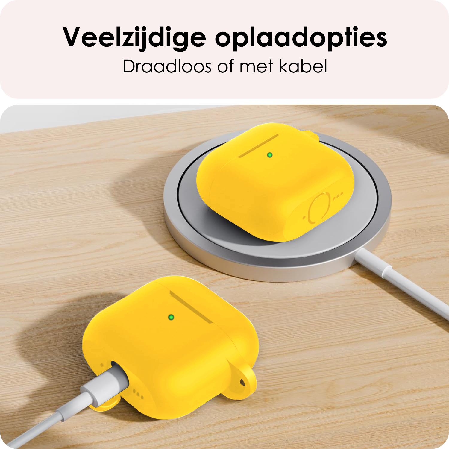 NoXx NoXx Siliconen Hoesje Voor Apple AirPods 4 - Geel