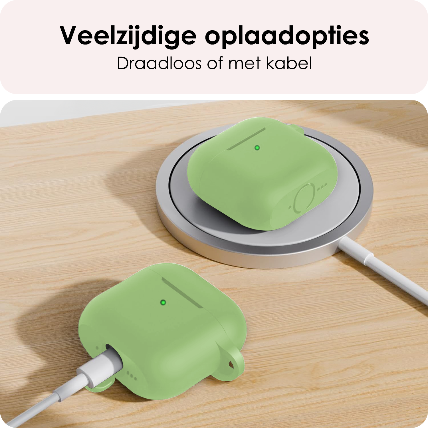 NoXx NoXx Siliconen Hoesje Voor Apple AirPods 4 - Groen
