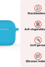 NoXx NoXx Siliconen Hoesje Voor Apple AirPods 4 - Lichtblauw