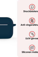 NoXx NoXx Siliconen Hoesje Voor Apple AirPods 4 - Navy