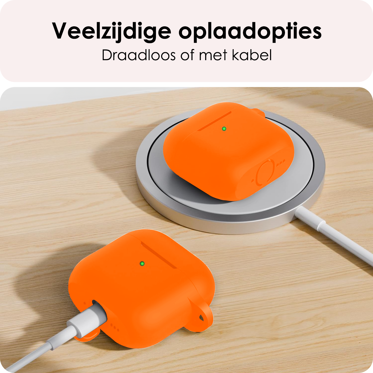 NoXx NoXx Siliconen Hoesje Voor Apple AirPods 4 - Oranje