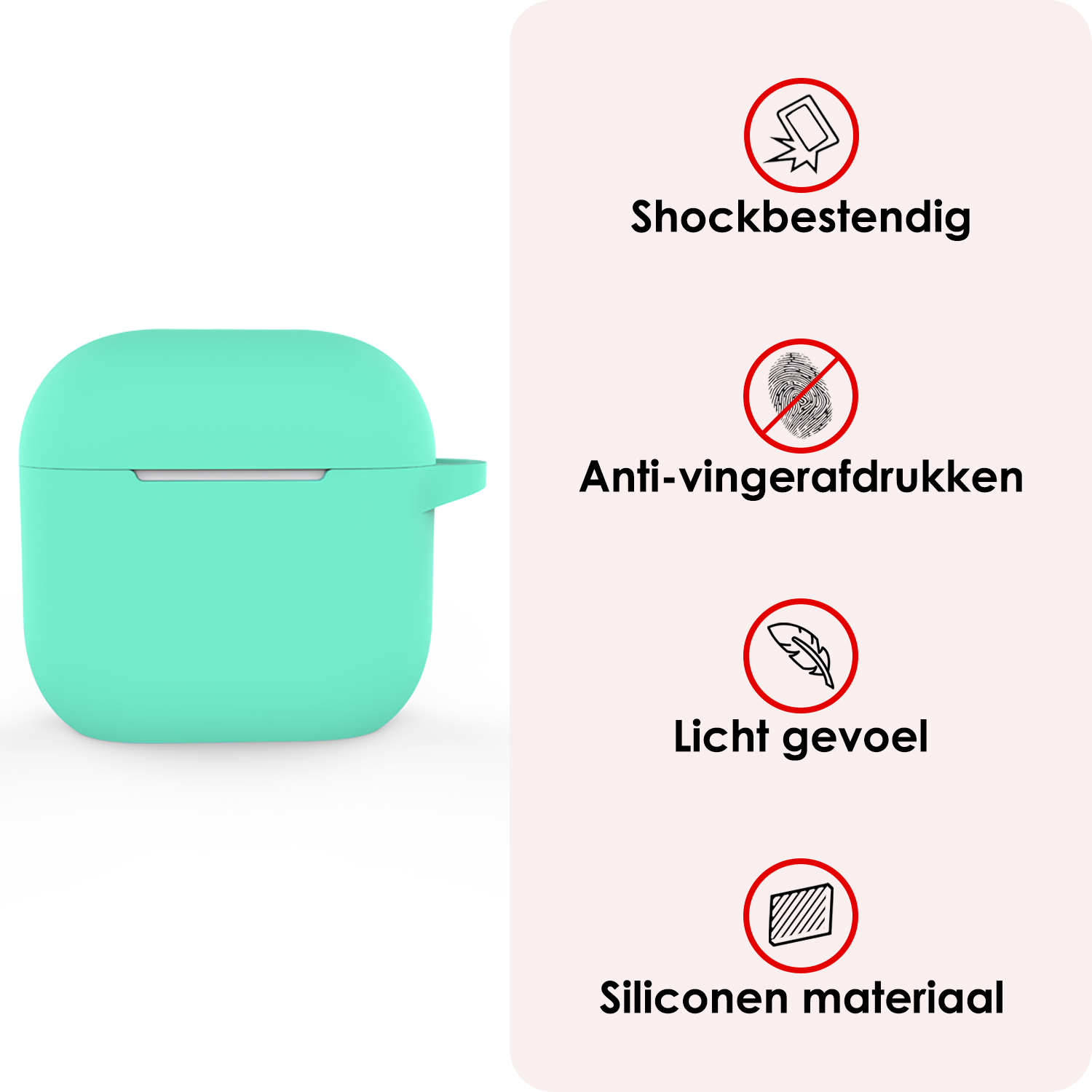 NoXx NoXx Siliconen Hoesje Voor Apple AirPods 4 - Turquoise