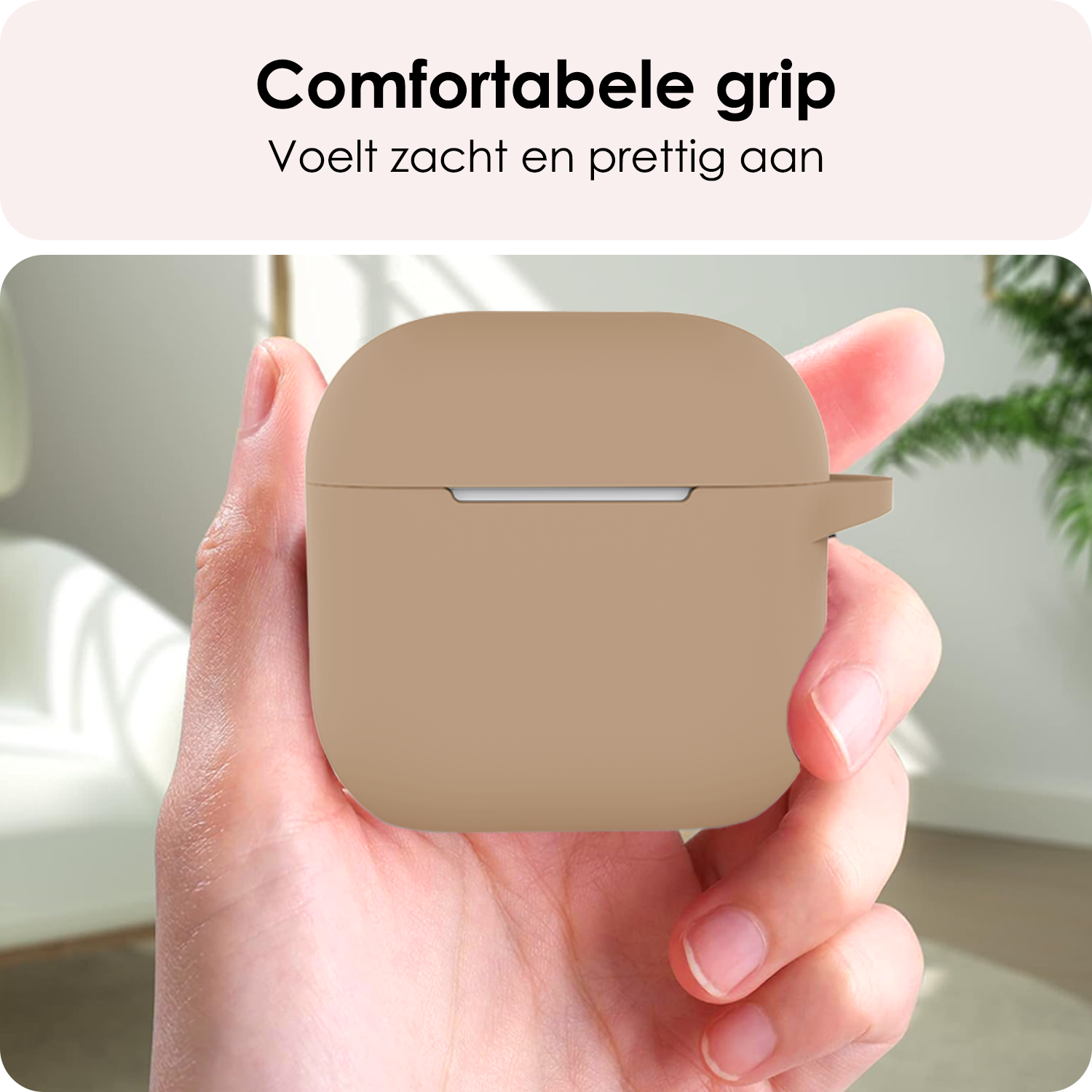 NoXx NoXx Siliconen Hoesje Voor Apple AirPods 4 - Zand