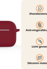 Nomfy Nomfy Siliconen Hoesje Voor Apple AirPods 4 - Donkerrood