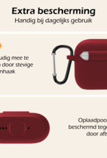 Nomfy Nomfy Siliconen Hoesje Voor Apple AirPods 4 - Donkerrood
