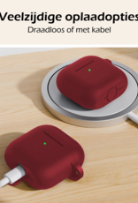 Nomfy Nomfy Siliconen Hoesje Voor Apple AirPods 4 - Donkerrood