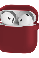 Nomfy Nomfy Siliconen Hoesje Voor Apple AirPods 4 - Donkerrood