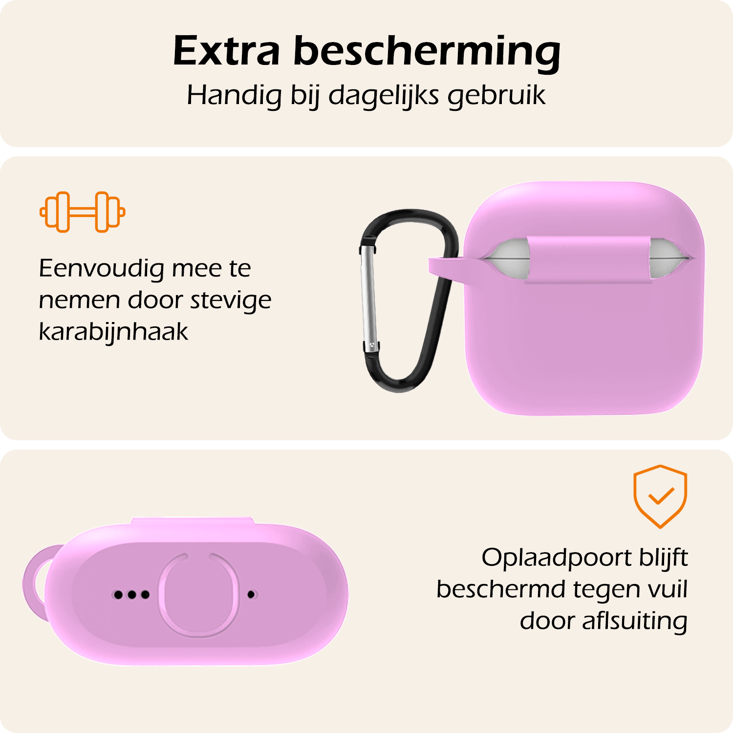 Nomfy Nomfy Siliconen Hoesje Voor Apple AirPods 4 - Flamingo