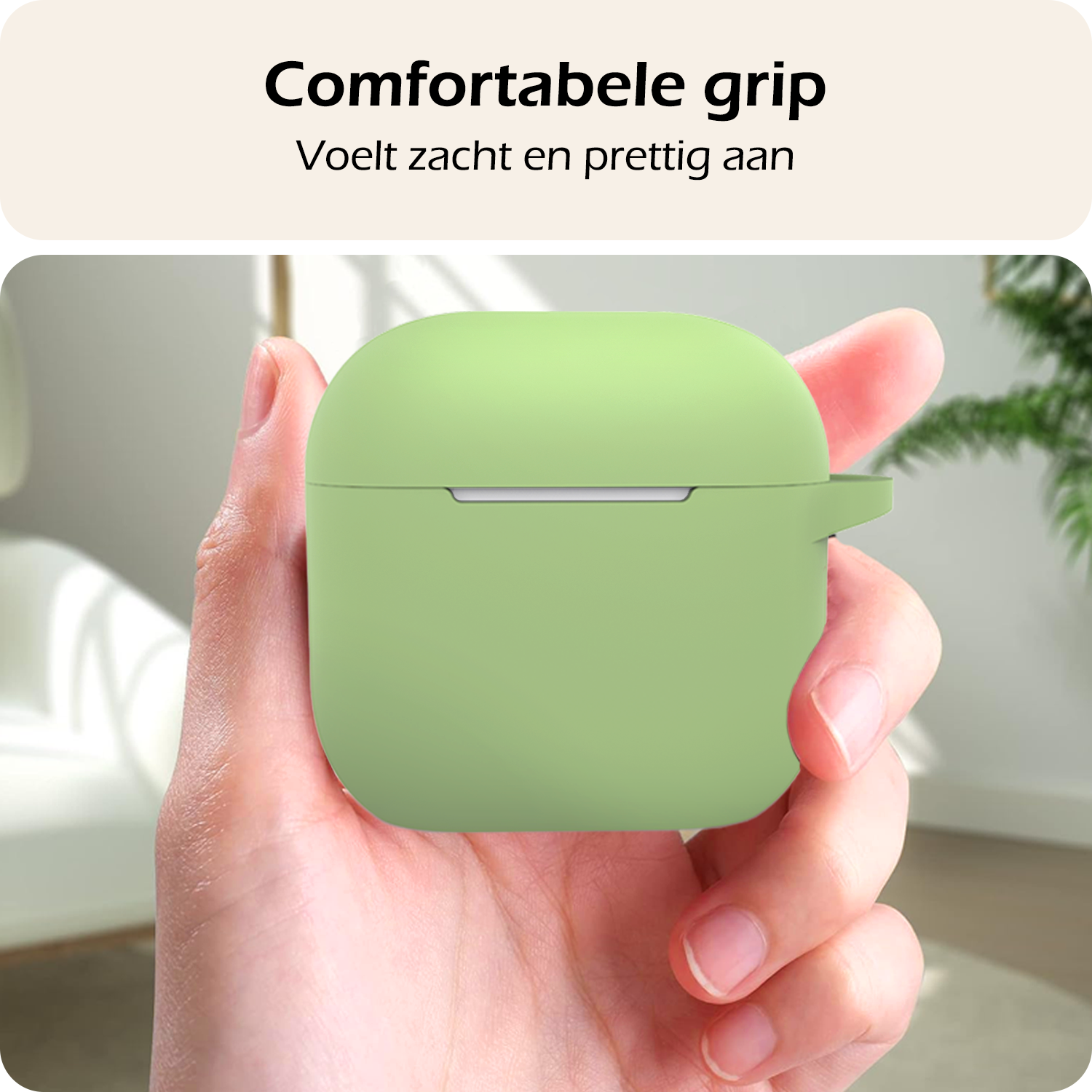 Nomfy Nomfy Siliconen Hoesje Voor Apple AirPods 4 - Groen