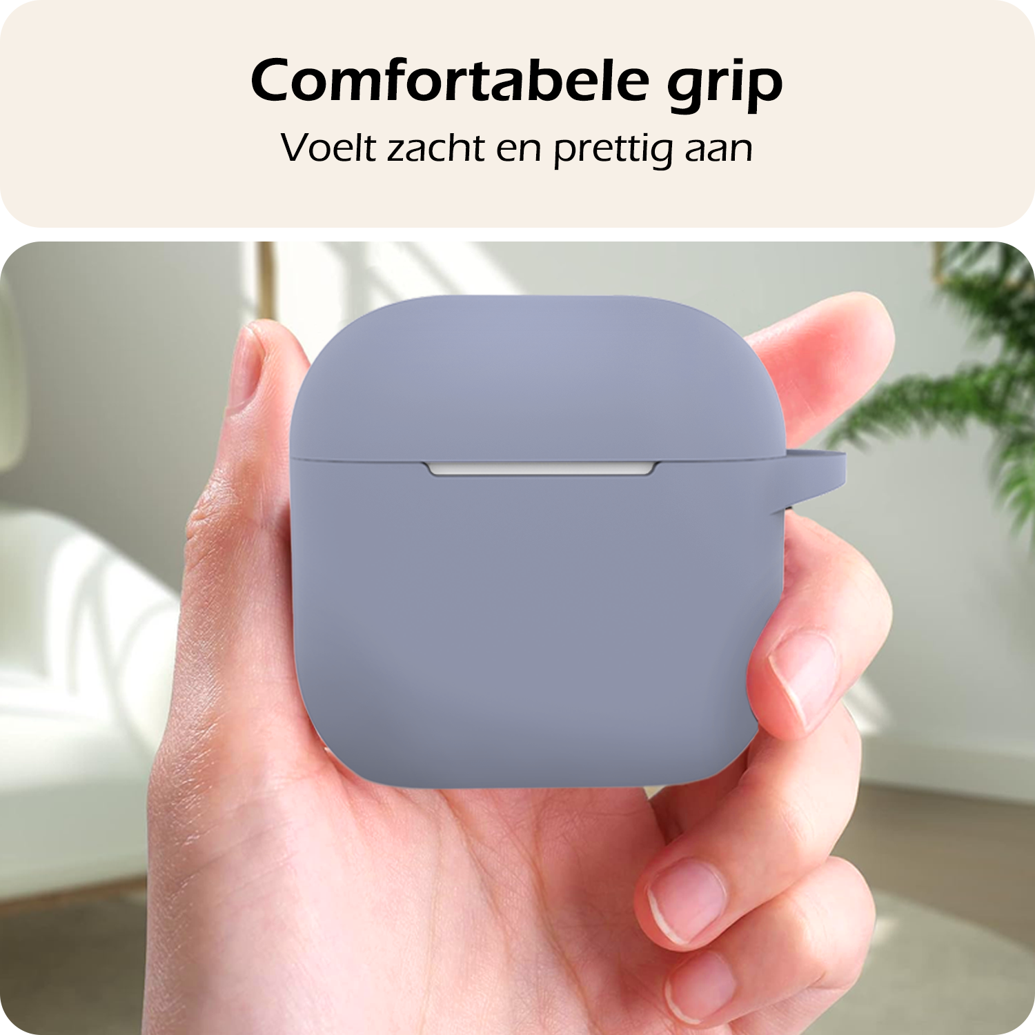 Nomfy Nomfy Siliconen Hoesje Voor Apple AirPods 4 - Lila