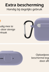 Nomfy Nomfy Siliconen Hoesje Voor Apple AirPods 4 - Lila