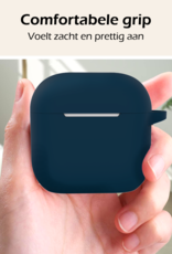Nomfy Nomfy Siliconen Hoesje Voor Apple AirPods 4 - Navy