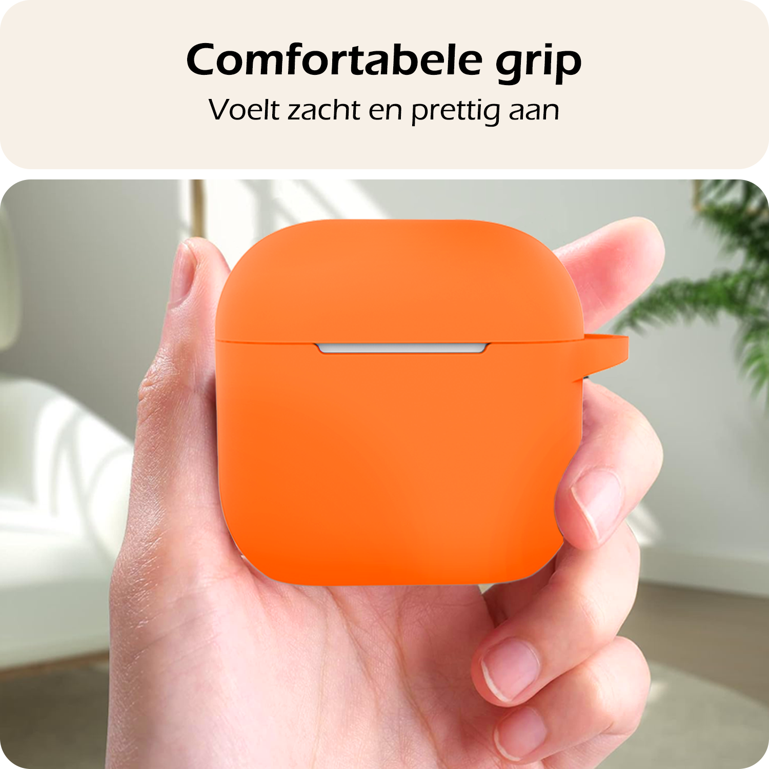 Nomfy Nomfy Siliconen Hoesje Voor Apple AirPods 4 - Oranje
