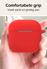 Nomfy Nomfy Siliconen Hoesje Voor Apple AirPods 4 - Rood