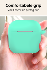 Nomfy Nomfy Siliconen Hoesje Voor Apple AirPods 4 - Turquoise