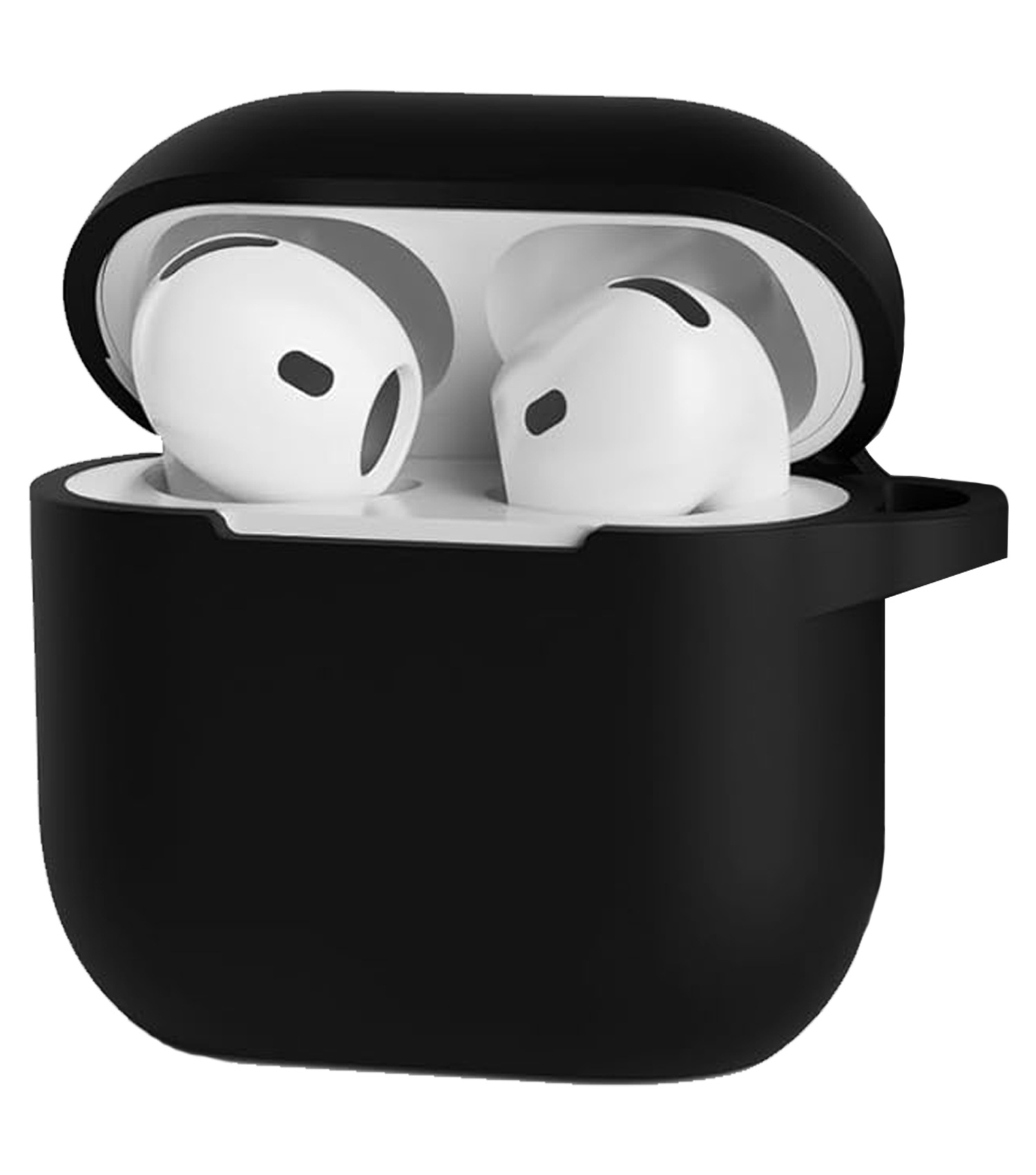 Nomfy Nomfy Siliconen Hoesje Voor Apple AirPods 4 - Zwart