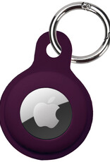 BASEY. Hoesje Geschikt voor Apple AirTag Hoesje Case Hoesje Geschikt voor Apple AirTag Sleutelhanger Siliconen Hoes - Wijnrood - 4 Stuks