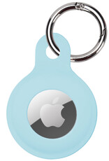 NoXx Hoesje Geschikt voor Apple AirTag-Sleutelhanger Houder Siliconen Hoes - Hoes Geschikt voor Apple AirTag Hoesje - Lichtblauw - 4x