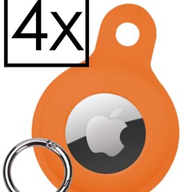 NoXx 4 PACK - NoXx AirTag Hoesje Siliconen - Oranje