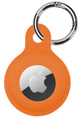NoXx Hoesje Geschikt voor Apple AirTag-Sleutelhanger Houder Siliconen Hoes - Hoes Geschikt voor Apple AirTag Hoesje - Oranje - 4x