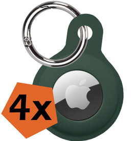 Nomfy 4 PACK - Nomfy AirTag Hoesje Siliconen - Donkergroen