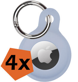 Nomfy 4 PACK - Nomfy AirTag Hoesje Siliconen - Grijsblauw