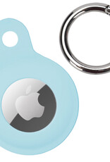 Nomfy Hoesje Geschikt voor Apple AirTag Sleutelhanger Hoes Siliconen Hoesje - Siliconen Hoesje Geschikt voor Apple AirTag-Sleutelhanger Hoesje - Lichtblauw - 4 PACK