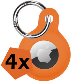 Nomfy 4 PACK - Nomfy AirTag Hoesje Siliconen - Oranje