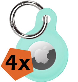 Nomfy 4 PACK - Nomfy AirTag Hoesje Siliconen - Turquoise