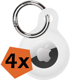 Nomfy 4 PACK - Nomfy AirTag Hoesje Siliconen - Wit