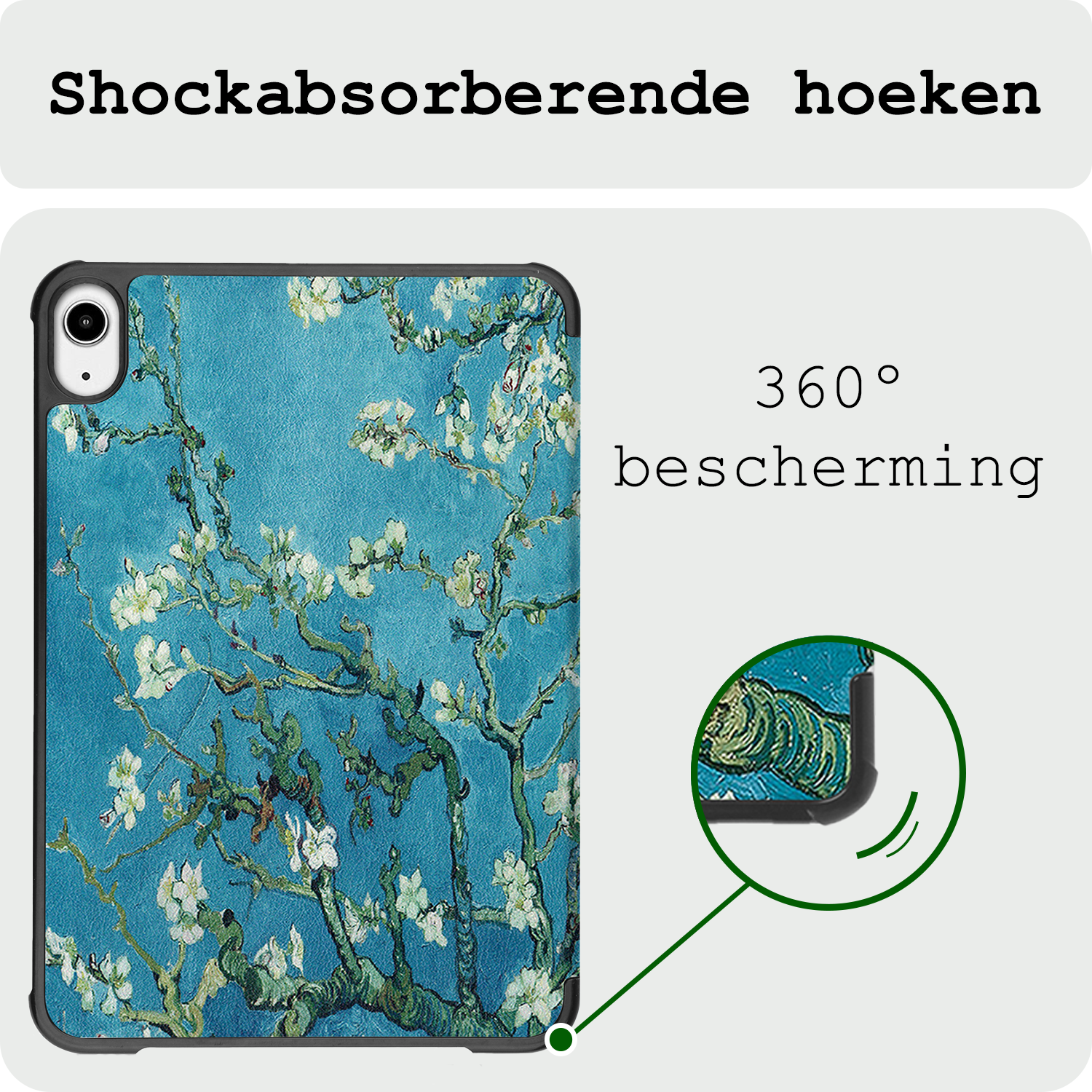 BASEY. BASEY. iPad Mini 7 Hoesje Met Screenprotector - Bloemen