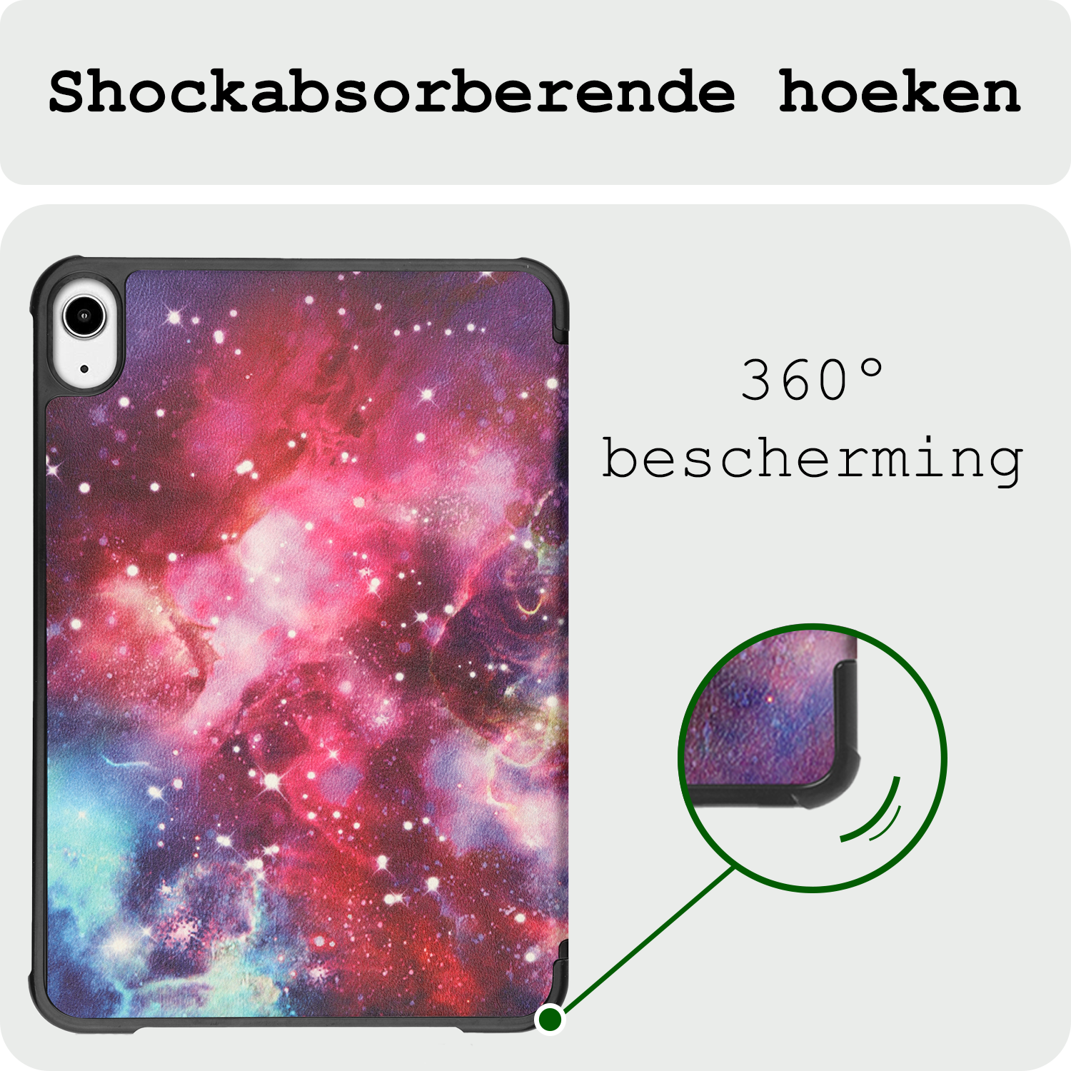 BASEY. BASEY. iPad Mini 7 Hoesje Met Screenprotector - Galaxy