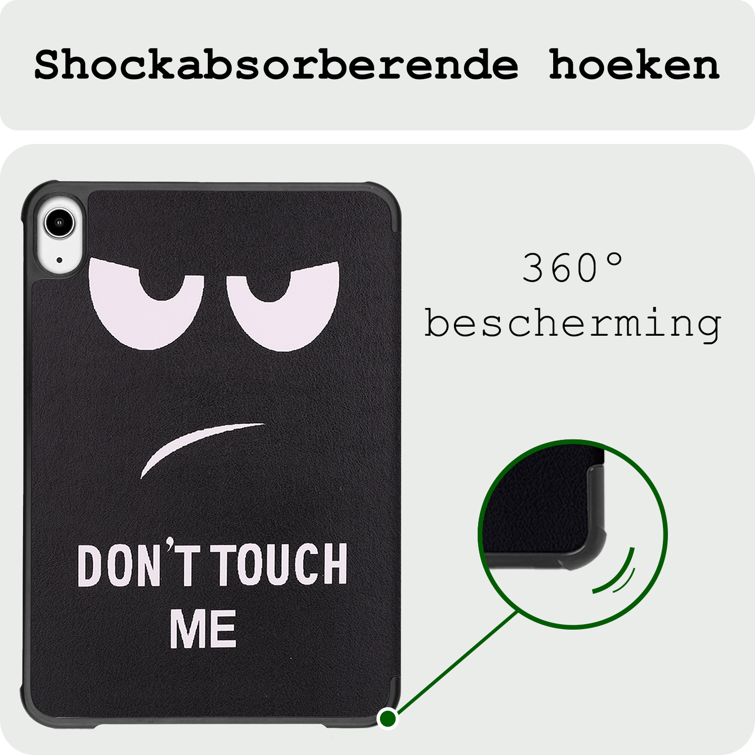BASEY. BASEY. iPad Mini 7 Hoesje Met Screenprotector - Don't Touch Me