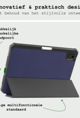 BASEY. BASEY. iPad Mini 7 Hoesje Met Uitsparing Apple Pencil En Met Screenprotector - Donkerblauw