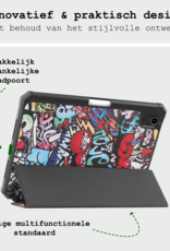 BASEY. BASEY. iPad Mini 7 Hoesje Met Uitsparing Apple Pencil En Met Screenprotector - Graffity