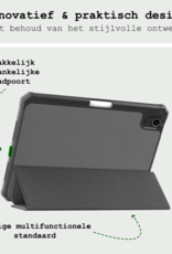 BASEY. BASEY. iPad Mini 7 Hoesje Met Uitsparing Apple Pencil En Met Screenprotector - Grijs