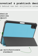 BASEY. BASEY. iPad Mini 7 Hoesje Met Uitsparing Apple Pencil En Met Screenprotector - Lichtblauw