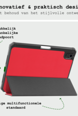 BASEY. BASEY. iPad Mini 7 Hoesje Met Uitsparing Apple Pencil En Met Screenprotector - Rood