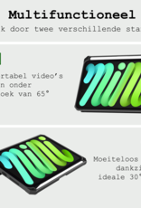BASEY. BASEY. iPad Mini 7 Hoesje Met Uitsparing Apple Pencil En Met Screenprotector - Zwart