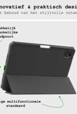 BASEY. BASEY. iPad Mini 7 Hoesje Met Uitsparing Apple Pencil En Met Screenprotector - Zwart