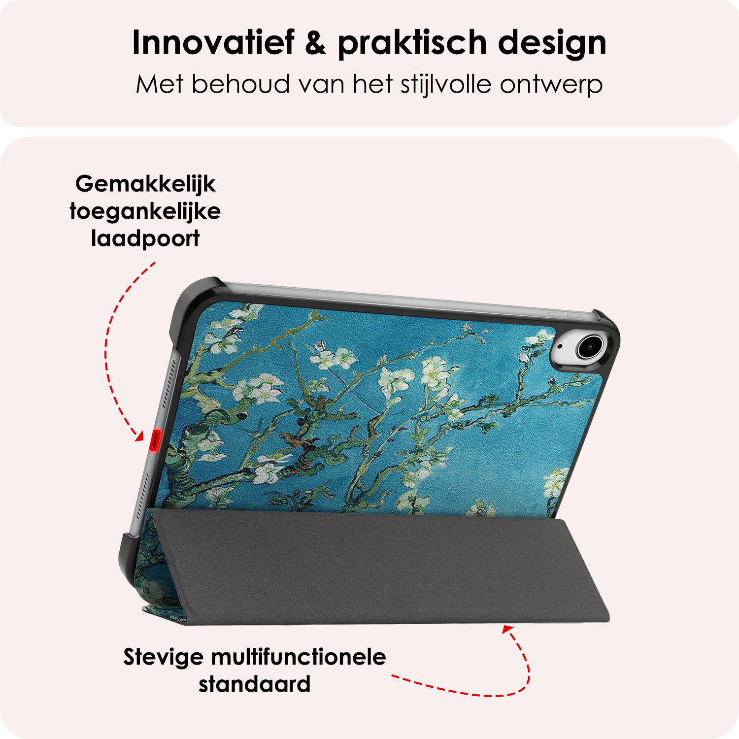 NoXx NoXx iPad Mini 7 Hoesje Met Screenprotector - Bloemen