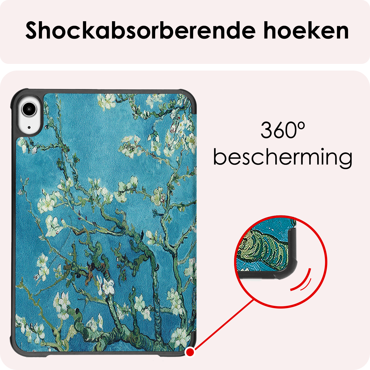 NoXx NoXx iPad Mini 7 Hoesje Met Screenprotector - Bloemen
